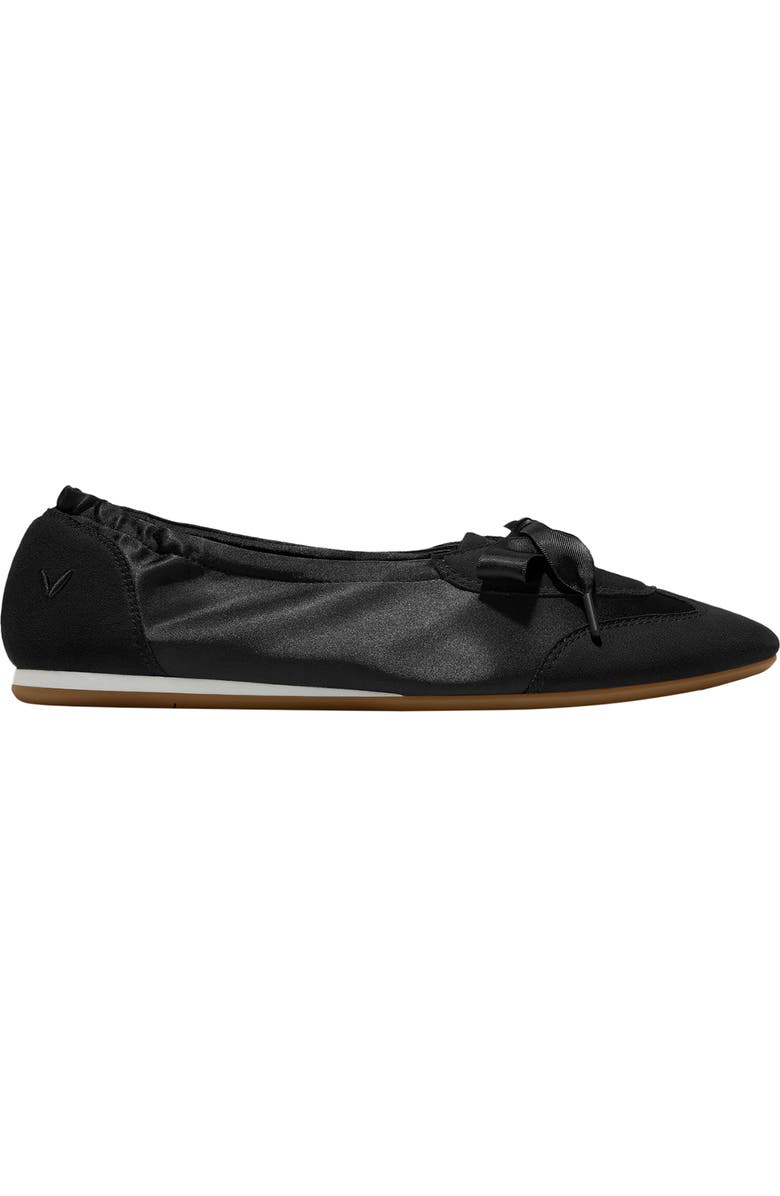 VIVAIA Round-Toe Satin Sneakerina, Alternate, color, Black