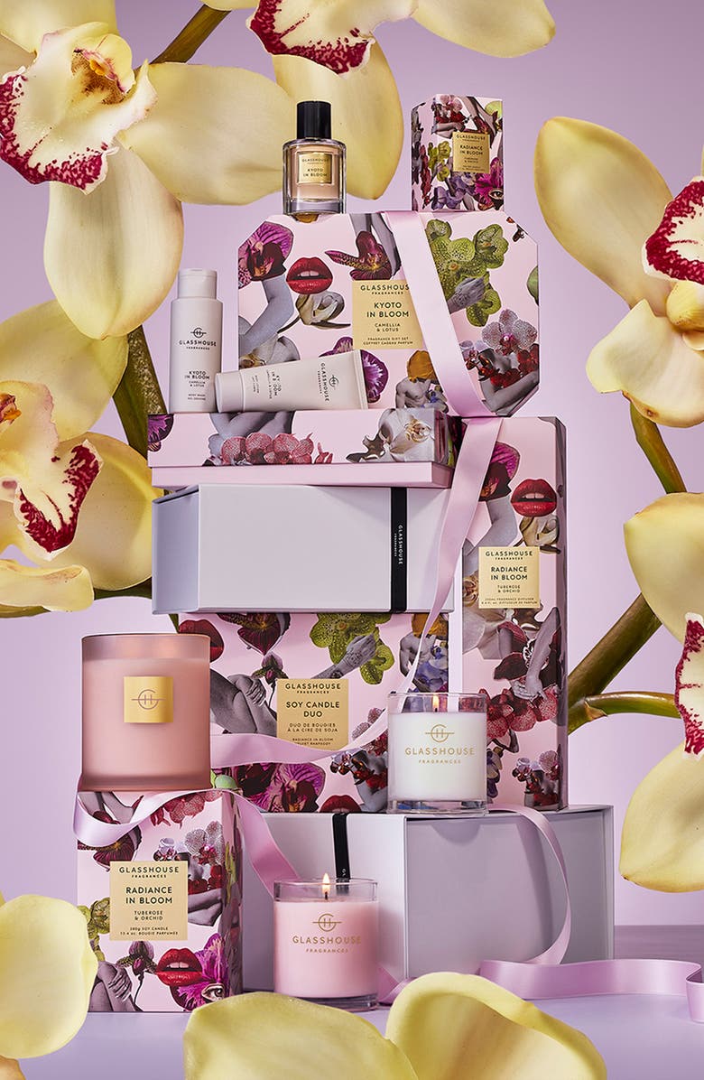 Glasshouse Fragrances Radiance in Bloom Two-Wick Scented Candle, Alternate, color, Pink