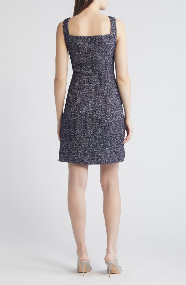 BOSS Destena Tweed Sheath Dress, Alternate, color, Insignia Blue Tweed