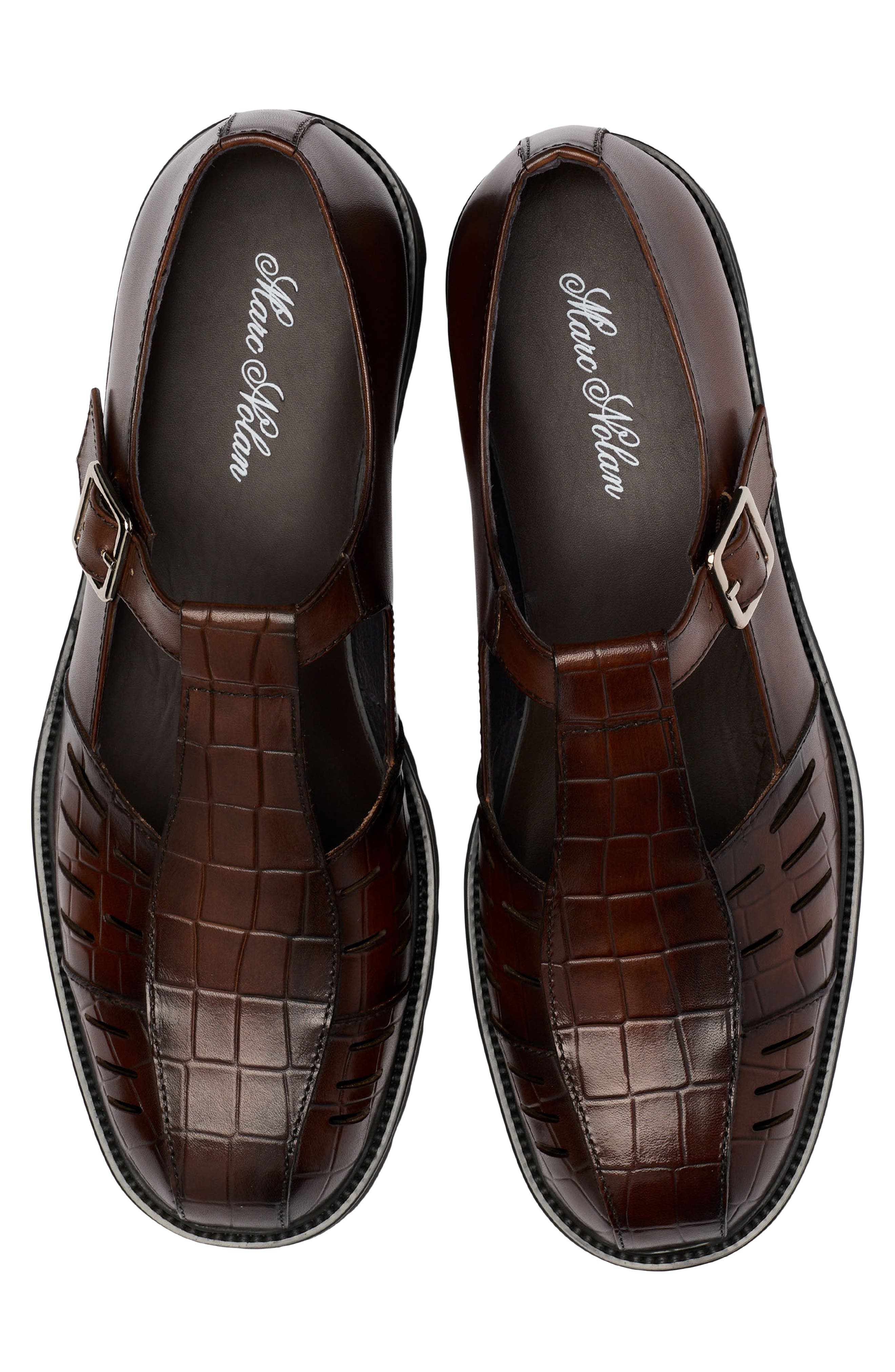 MARC NOLAN Rocky Fisherman Sandal, Alternate, color, Brown