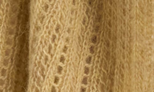 Portolano Open Knit Wrap Scarf In Yellow