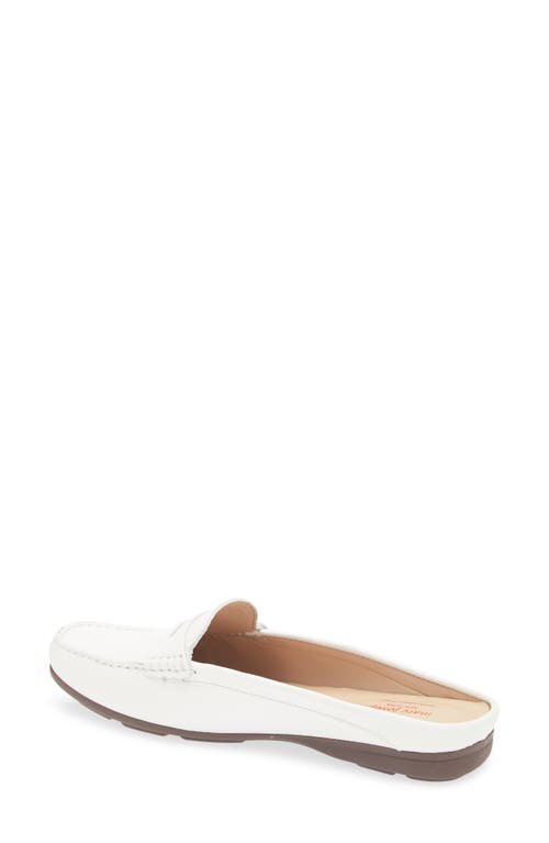Marc Joseph New York Rosemary Dr Leather Mule Loafer In White Grainy