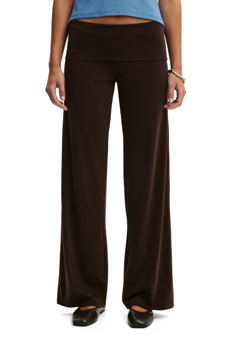 Women's Honey Fold Over Pant, Main, color, Dark Oak