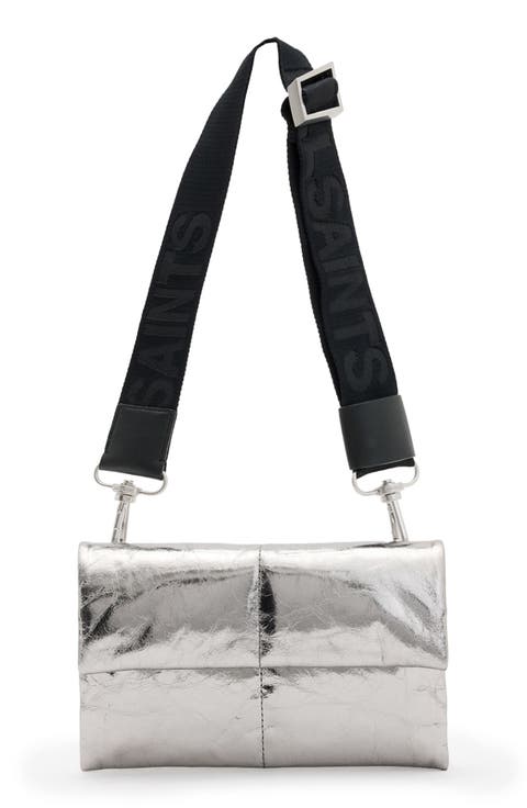 Ezra Quilted Metallic Leather Crossbody Bag