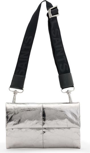 AllSaints Ezra Quilted Metallic Leather Crossbody Bag | Nordstrom