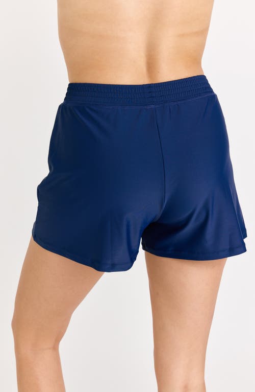 Calypsa Classic Fit Swim Shorts With Panty In Blue