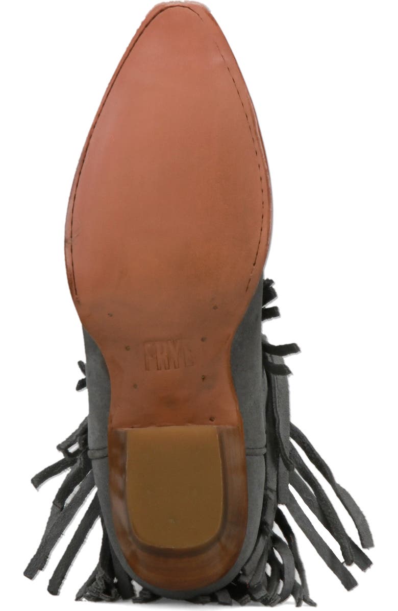 Frye Sacha Fringe Western Bootie, Alternate, color,