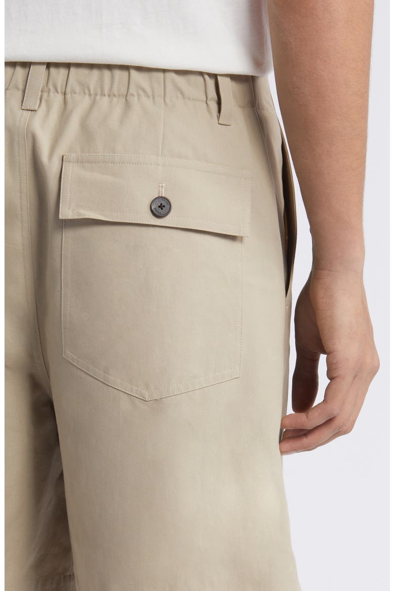 Patch Cotton Traveler Shorts, Alternate, color, DARK BEIGE