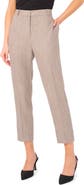 Halogen® Easy High Waist Herringbone Crop Pants