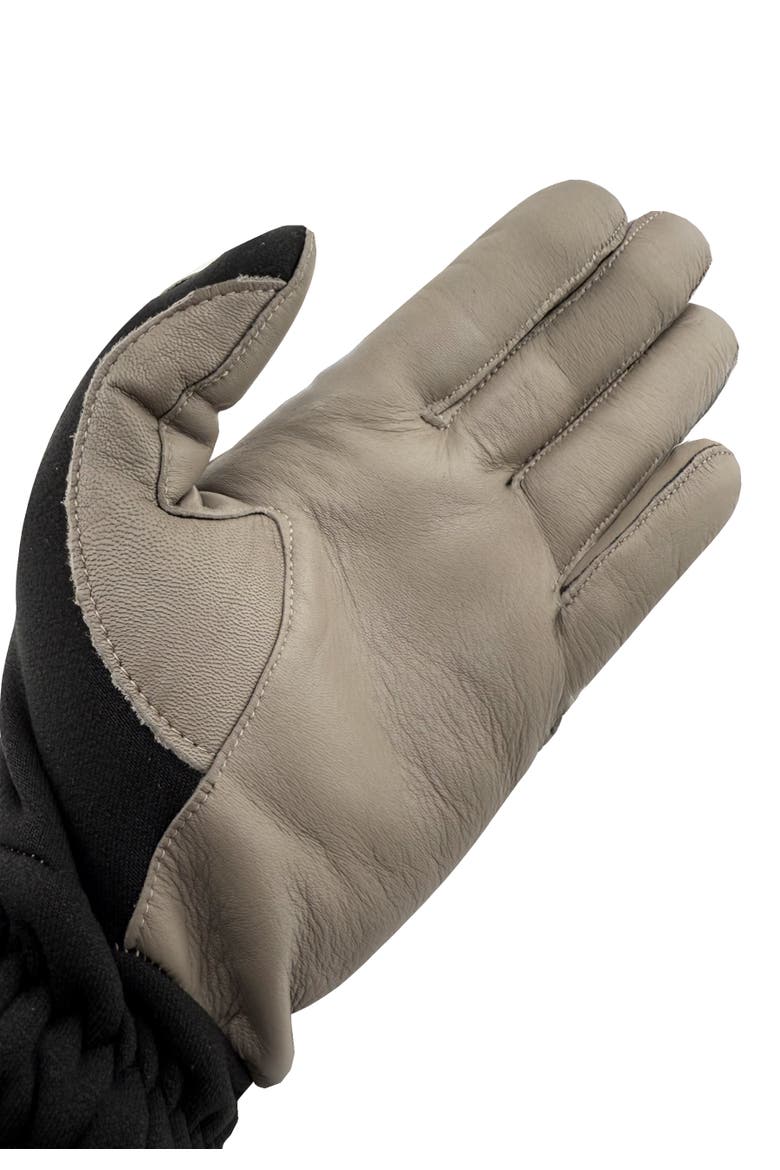 Performance Gloves with Leather Palm, Alternate, color, black/mink
