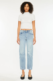 KanCan Missy High Rise Slim Straight Leg Jeans
