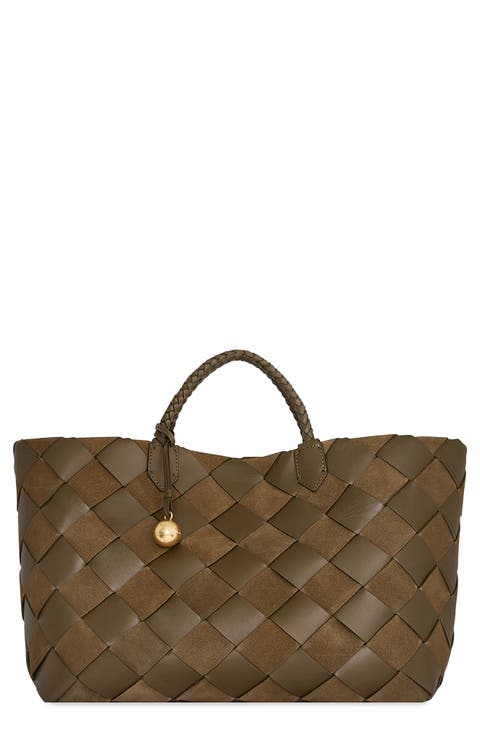 Mini Frankie Woven Leather Tote