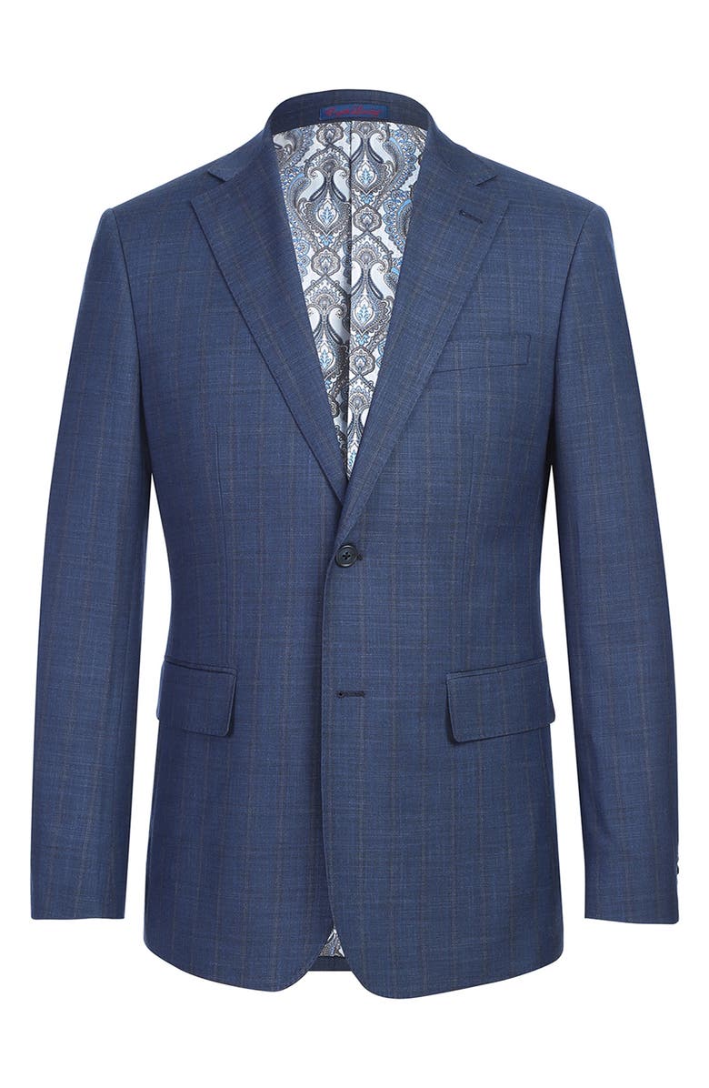 English Laundry Two-Button Flat Front Suit, Alternate, color, Blue