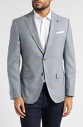 BOSS Hutson Slim Fit Windowpane Check Wool Sport Coat