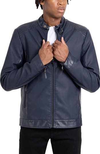 Faux Leather Racing Jacket