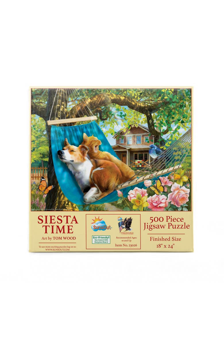 Sunsout Siesta Time 500 piece Jigsaw Puzzle for Adults, Alternate, color, Multicolor