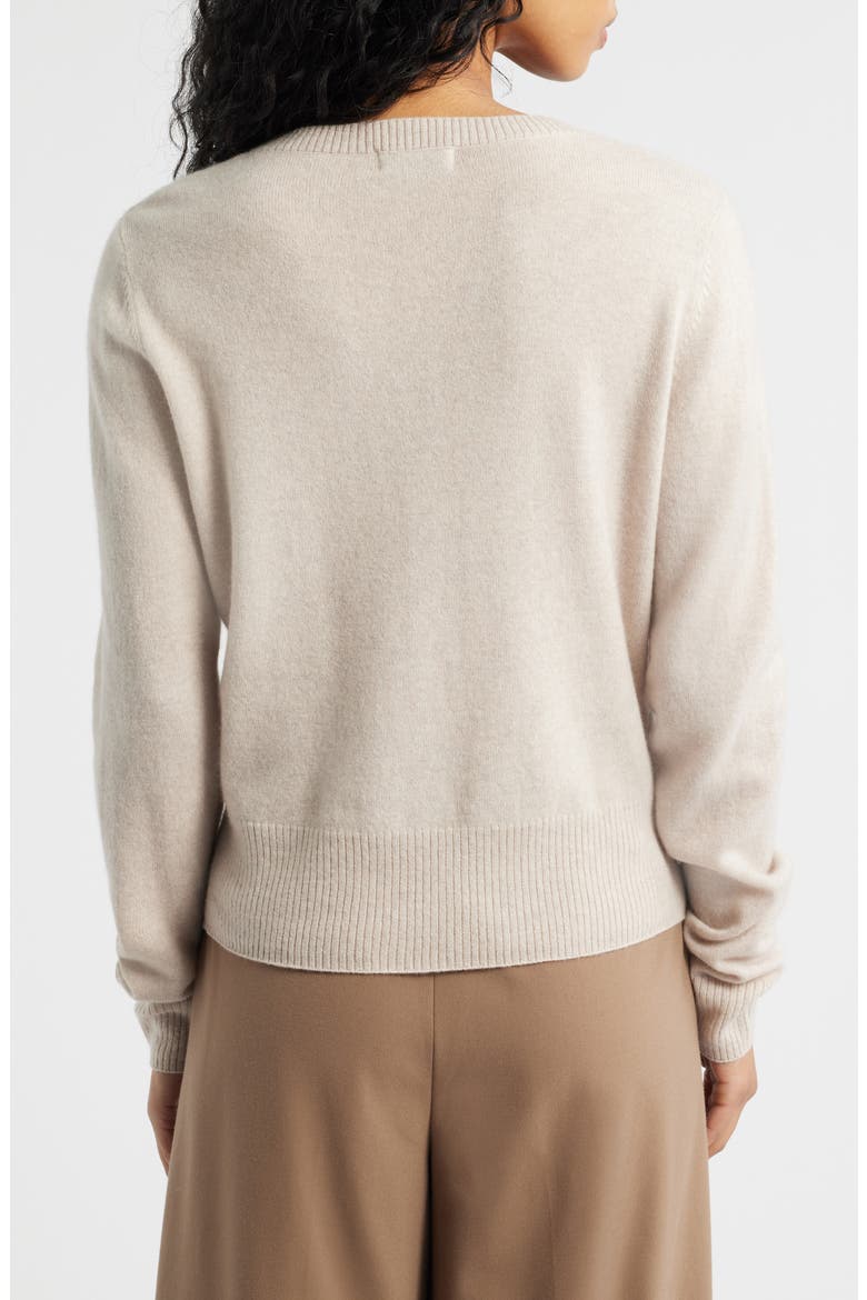 Tove V-Neck Wool & Cashmere Sweater, Alternate, color, STONE
