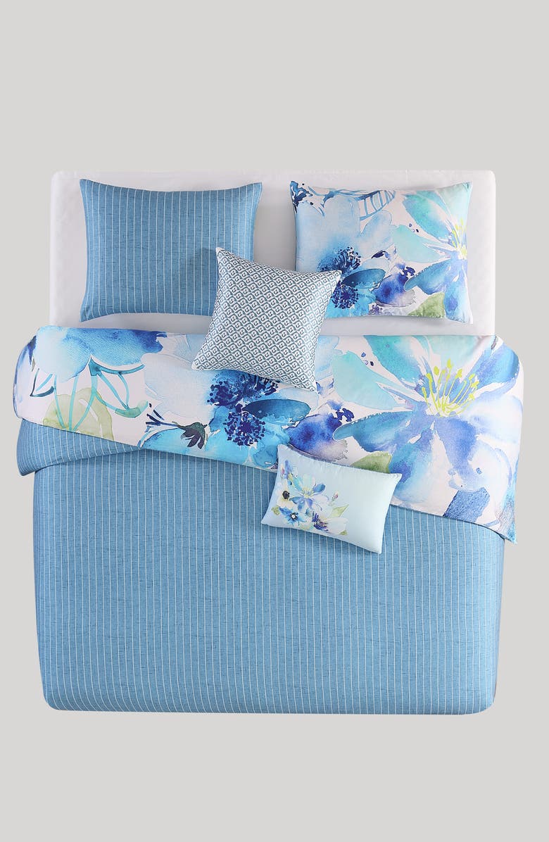 Bebejan Watercolor 5-Piece Reversible Comforter Set, Alternate, color,