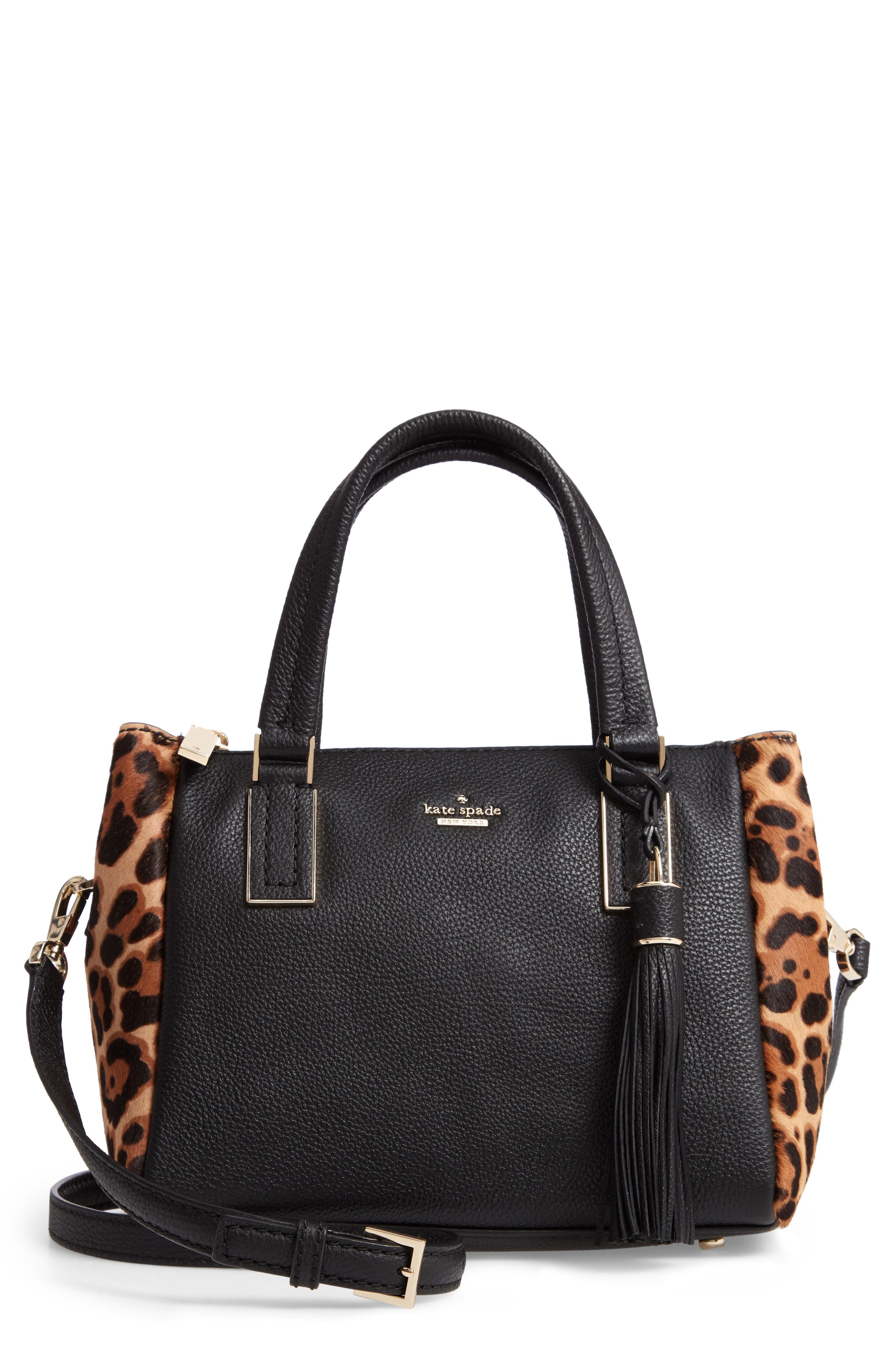 Kate Spade New York small kingston drive - alena genuine calf hair & leather satchel, Main, color, 