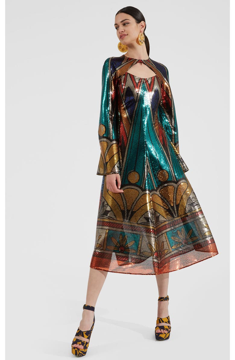 La DoubleJ Farfalla Dress, Main, color, Philae Placée Multicolor