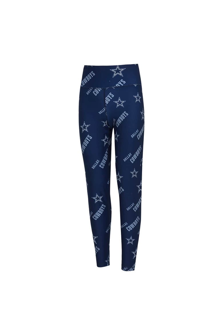 Women's Concepts Sport Navy Dallas Cowboys Breakthrough Allover Print Knit Sleep Leggings, Alternate, color, Navy