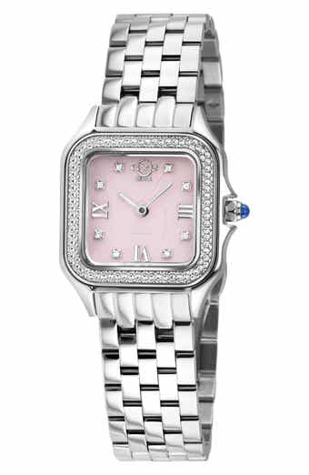 Milan Rose Quartz Diamond Bracelet Watch, 27.5mm
