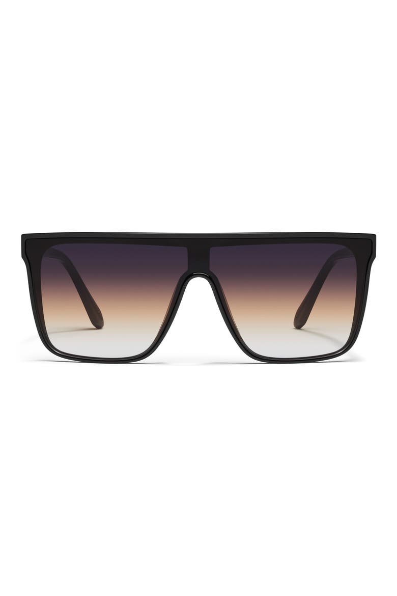 Nightfall Medium 138mm Shield Sunglasses, Main, color, BLK/DSKPPY