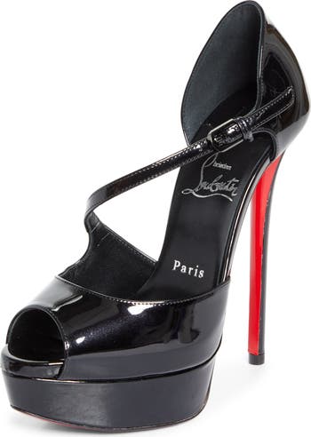 美品✨Christian Louboutin リボン ミュール レッドソール Christian Louboutin Miss Z Leather Red Sole Slingback