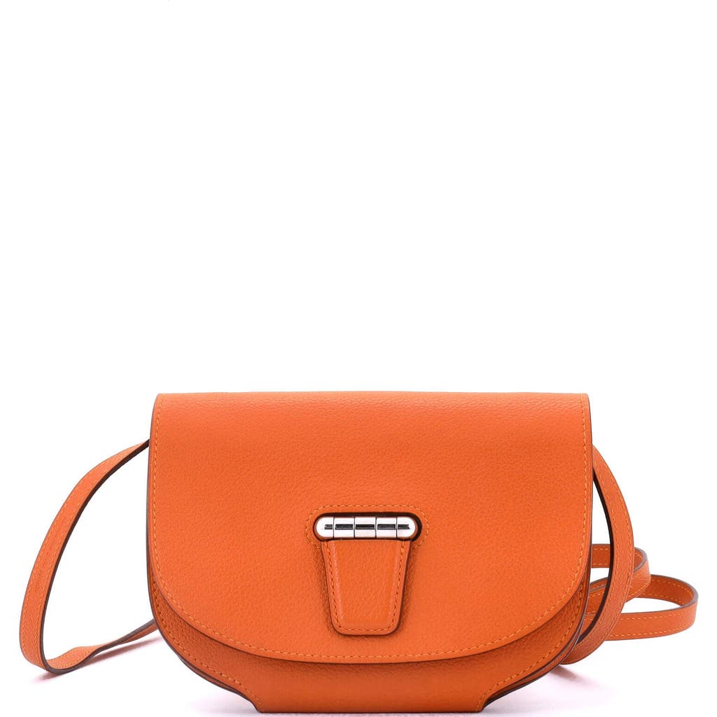 Pre-owned Hermes  Hermes Convoyeur Crossbody Bag Evercolor Mini In Orange