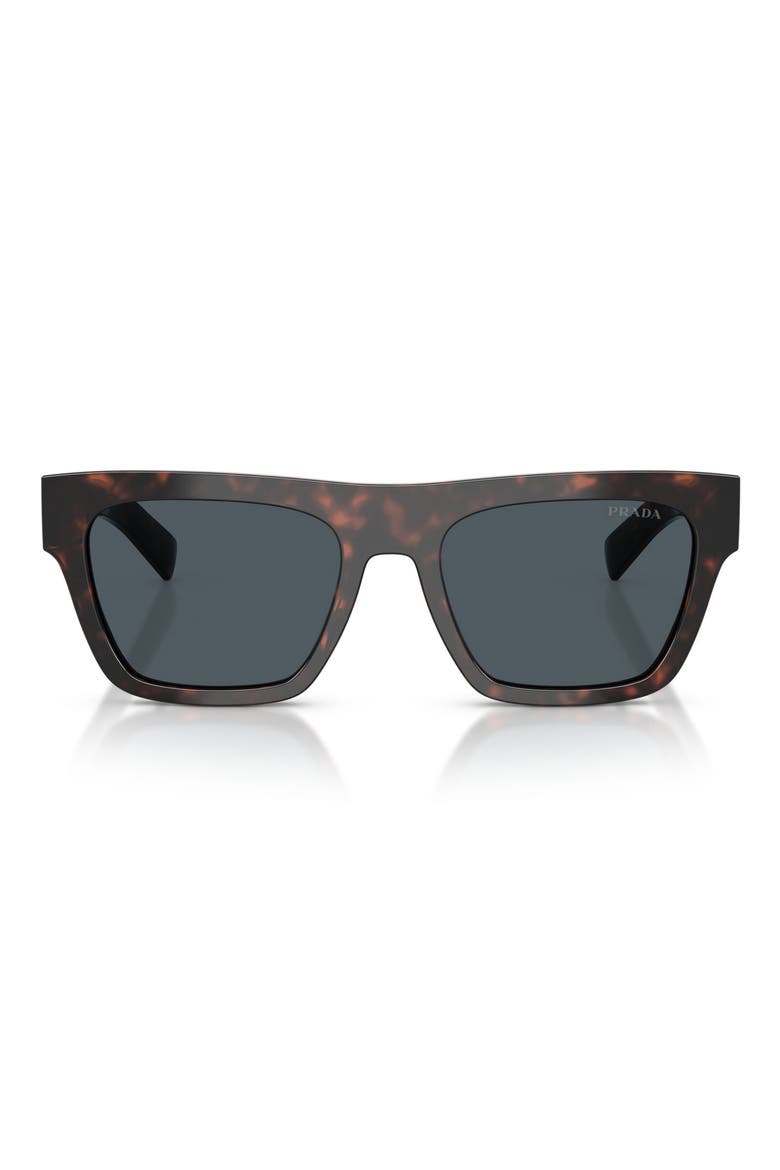 55mm Rectangular Sunglasses, Main, color, ROOT HAVANA / DARK GREY