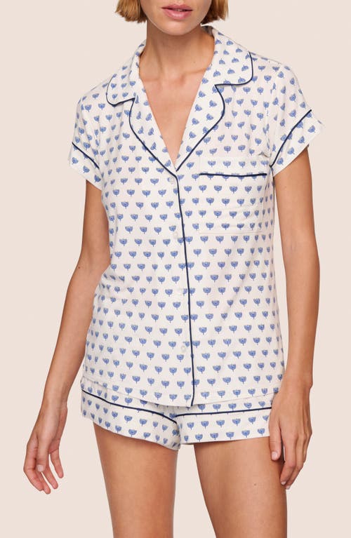 Eberjey Gisele Printed Short Pajamas In White