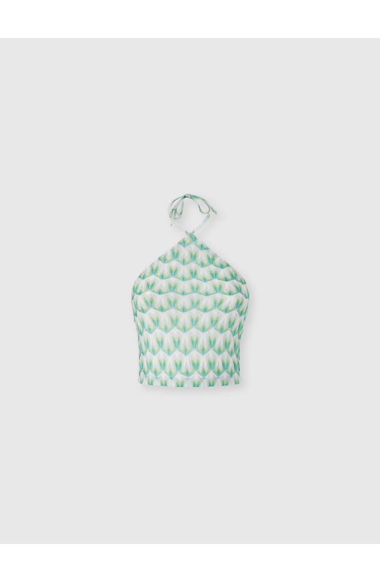Missoni Top In Viscose With Floral Pattern And Halter Neckline, Main, color, Multicoloured