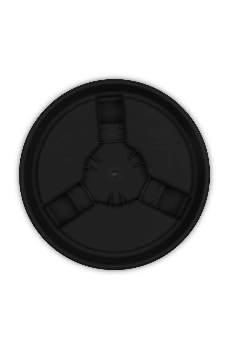 Bloem 12 Inch Round Planter Caddy With Wheels, Black, Alternate, color,