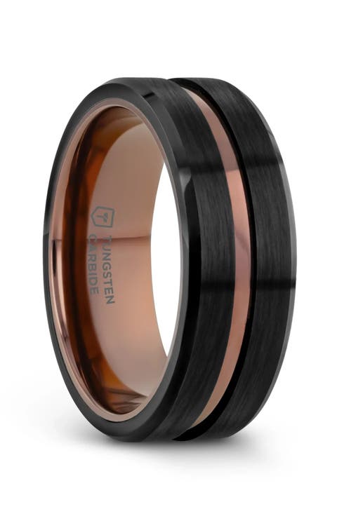 Nevan Flat Brushed Tungsten Wedding Band
