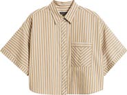 rag & bone Marin Stripe Crop Button-Up Shirt