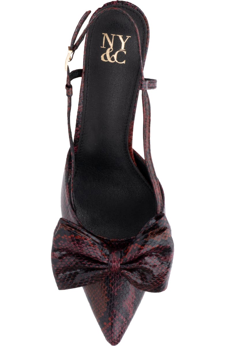 NEW YORK AND COMPANY Georgina Slingback Pump, Alternate, color, Burgundy