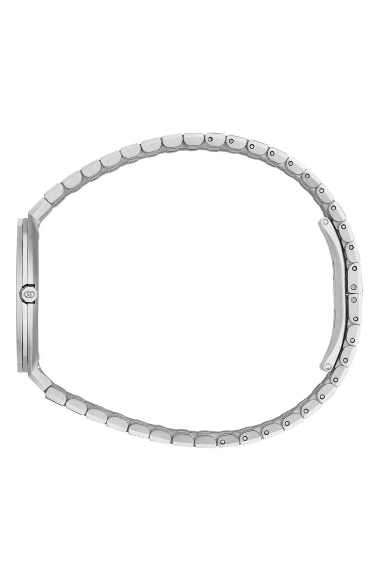 Gucci 25H Stainless Steel Bracelet Watch, 30mm, Alternate, color, Silver
