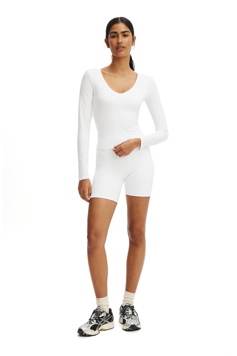 Women's Active Ultra Soft Scoop Neck Long Sleeve, Alternate, color, White
