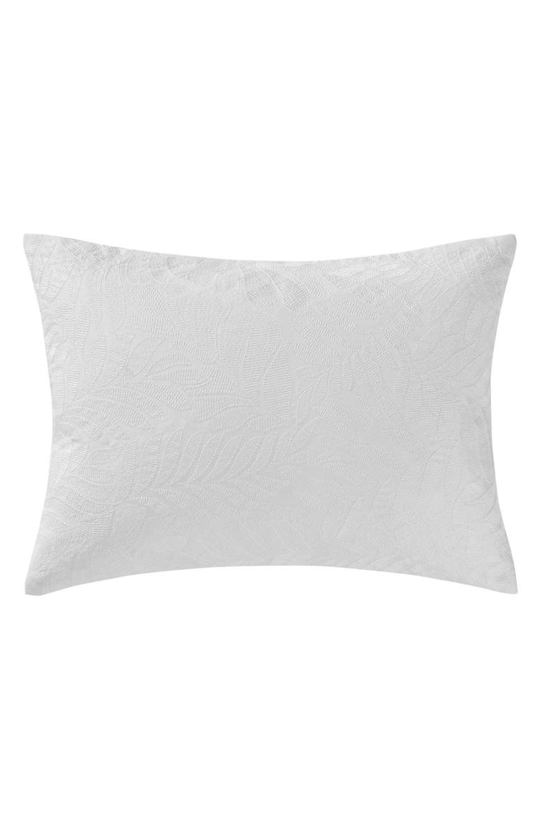 Tommy Bahama Island Estate Embroidered Leaf Throw Pillow, Main, color, White