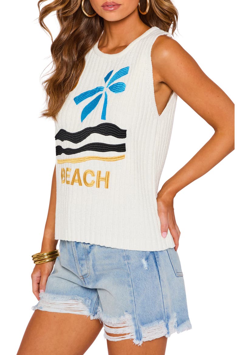 Beach Bound Sleeveless Sweater, Alternate, color, CREAM