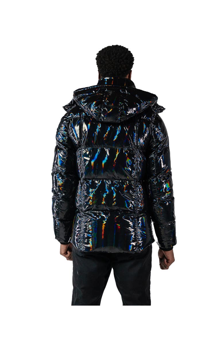 Men's Bumnester 3/4 Length Quilted Coat, Alternate, color, OILY BLACK