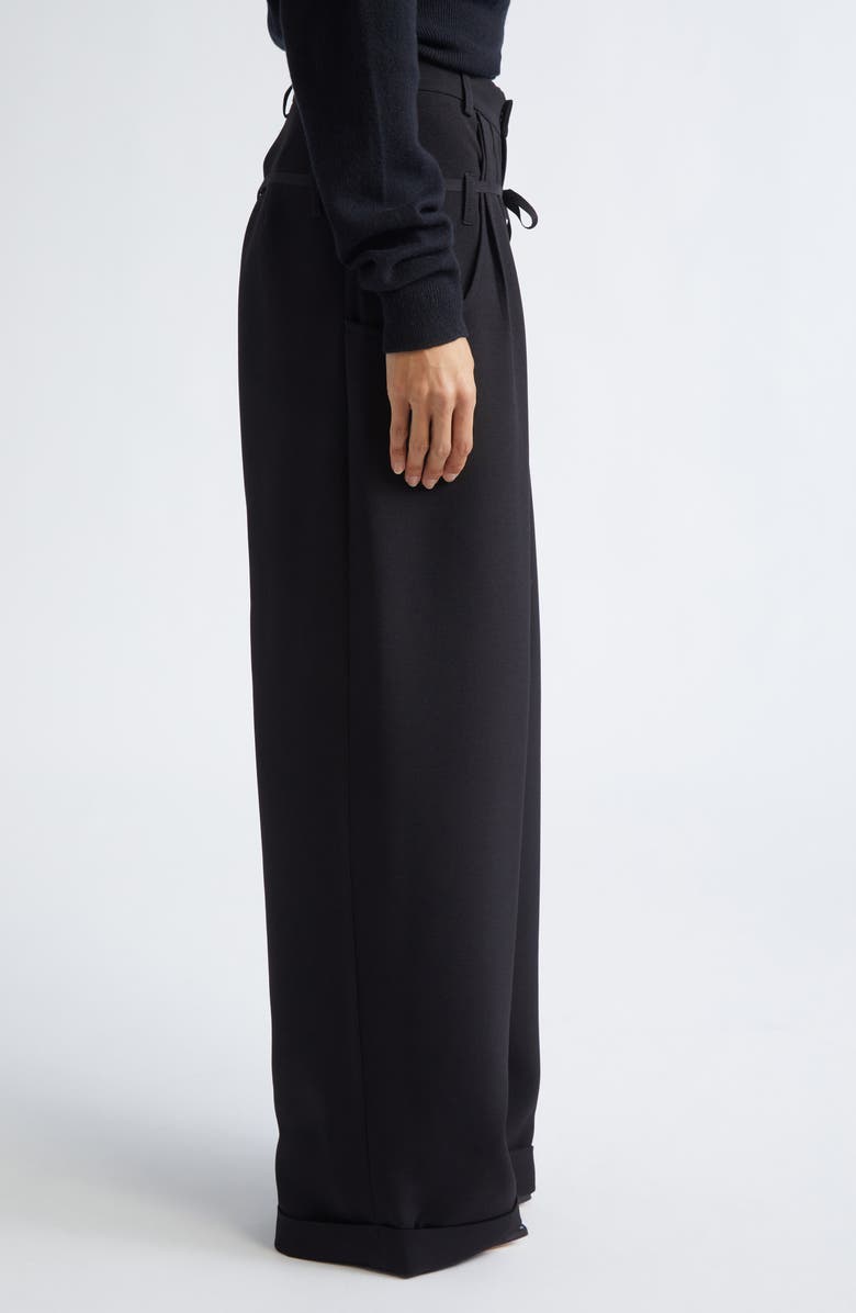 renaissance renaissance New York Pleated Wide Leg Pants, Alternate, color, Black