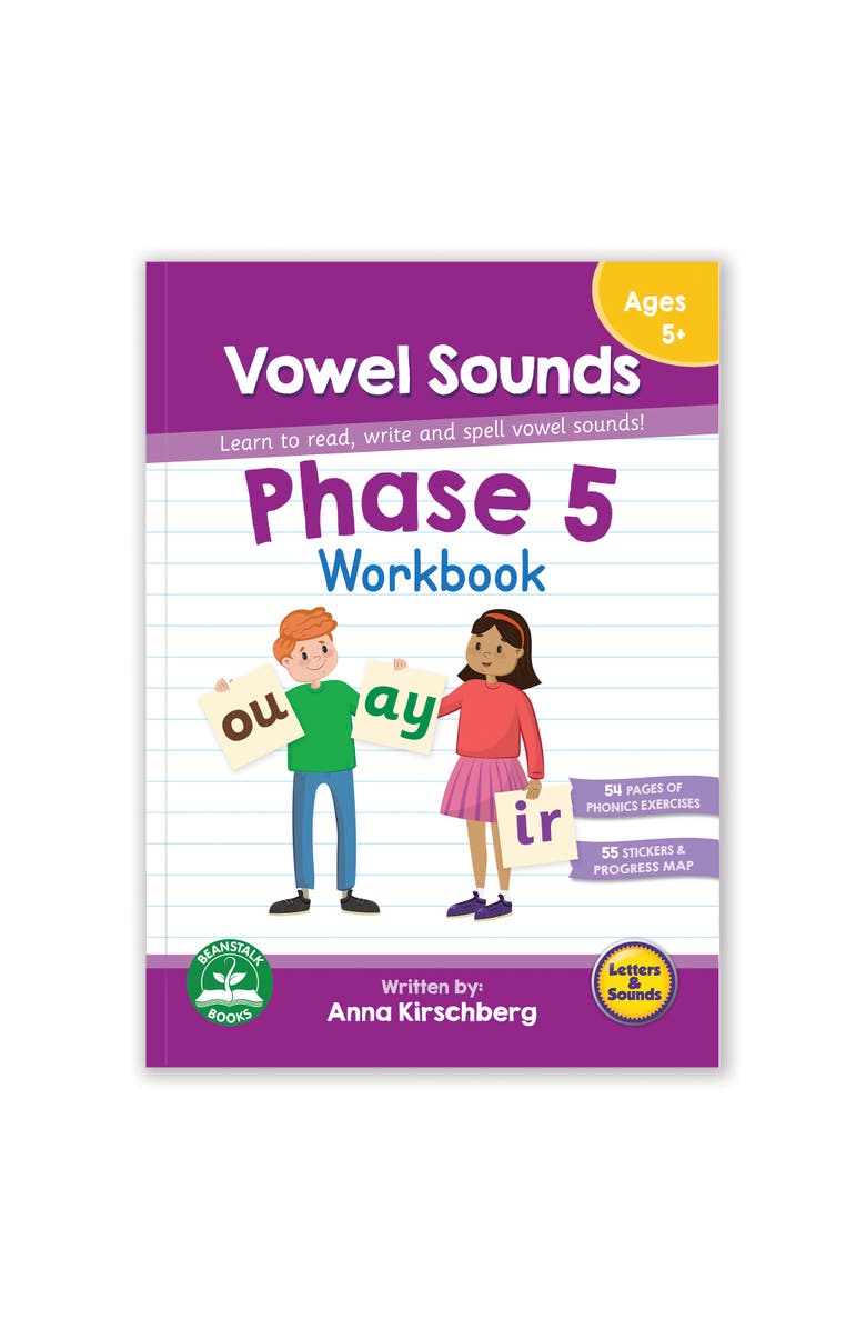 Junior Learning Phase 5 Vowel Sounds Workbook, Multi, Main, color, 