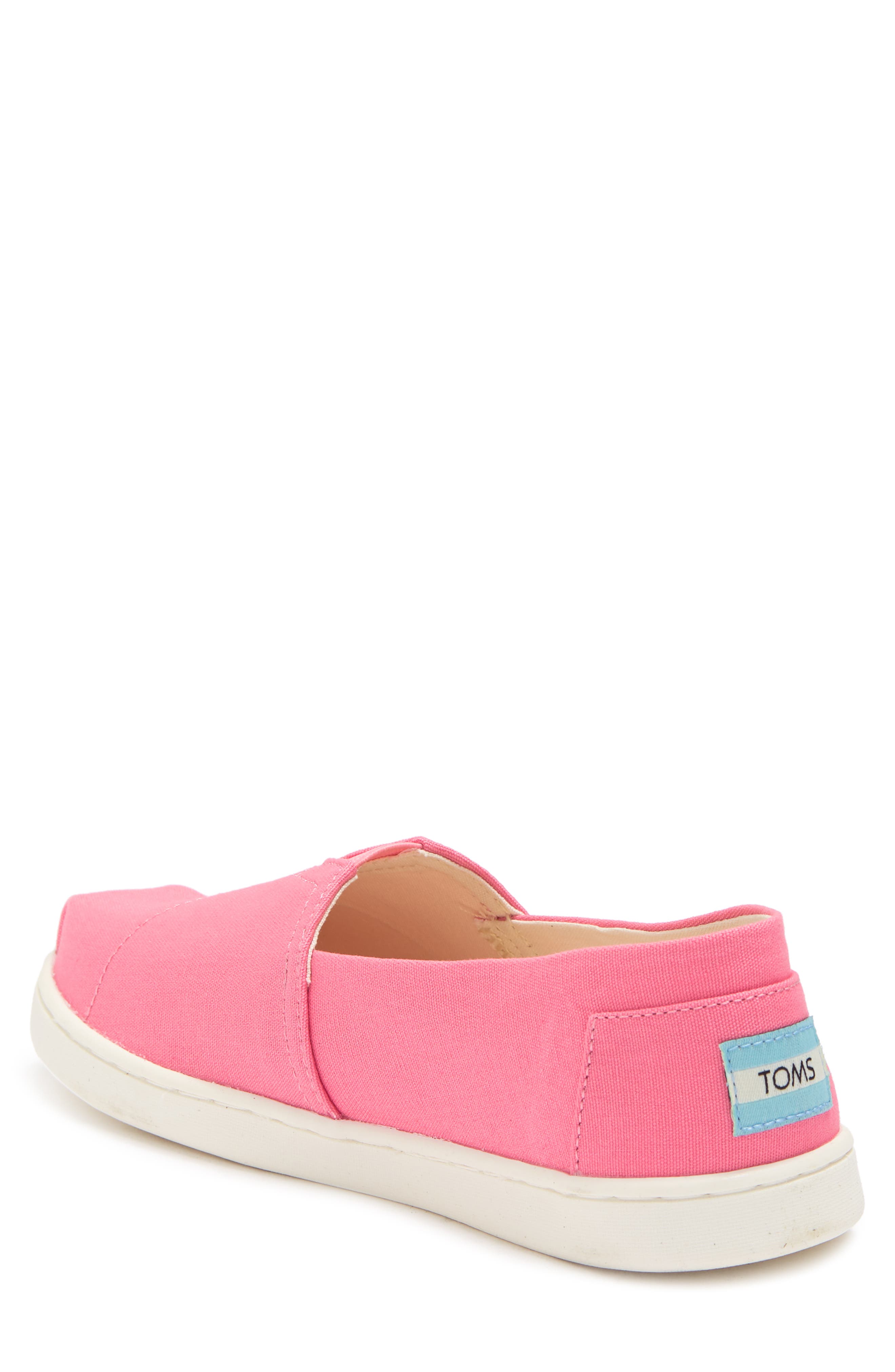 TOMS Belmont Slip-On Canvas Sneaker, Alternate, color, Bubblegum Pink Canvas