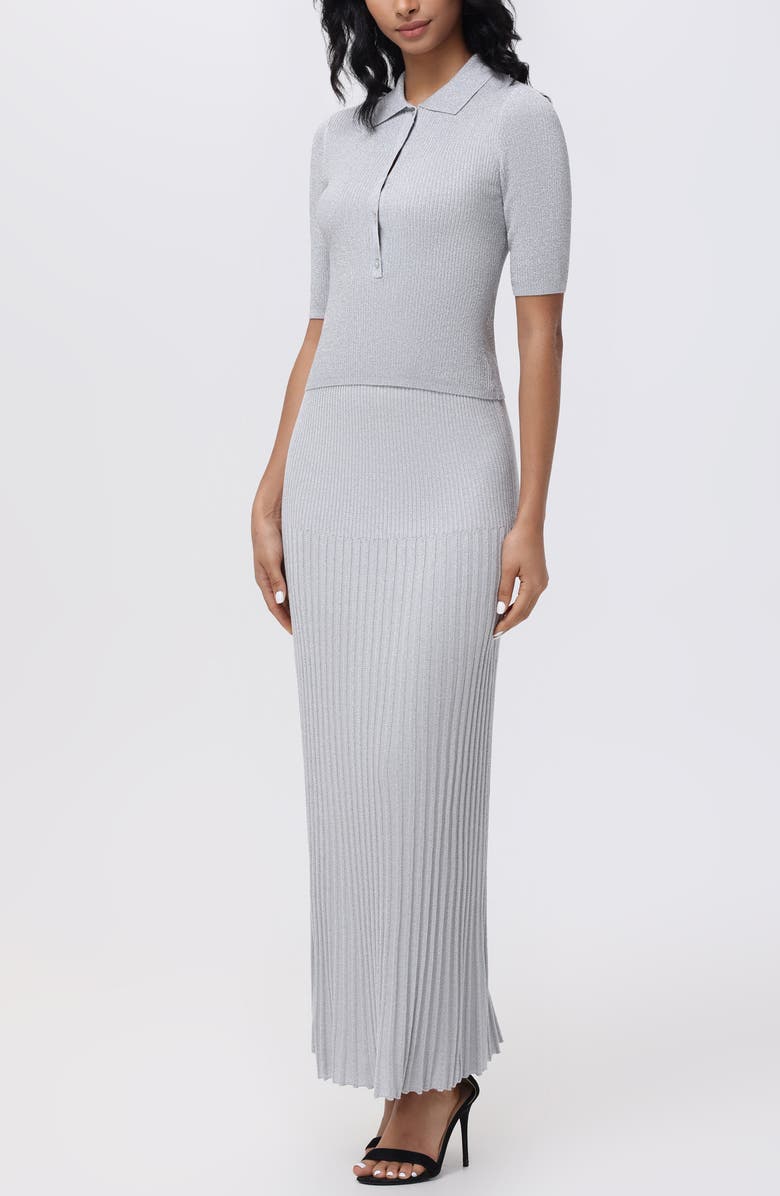 525 Eloise Metallic Pleated Maxi Skirt, Alternate, color, 