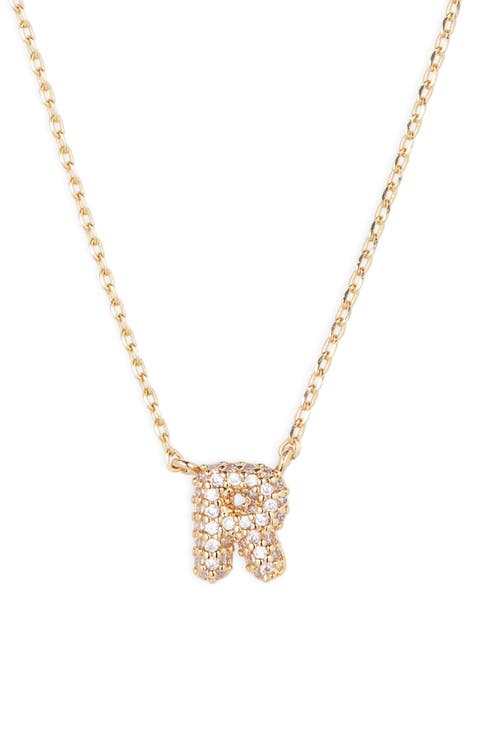 Pavé Crystal Initial Necklace