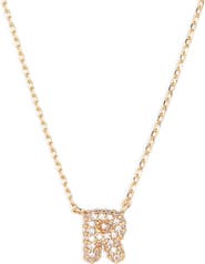 BP. Pavé Crystal Initial Necklace