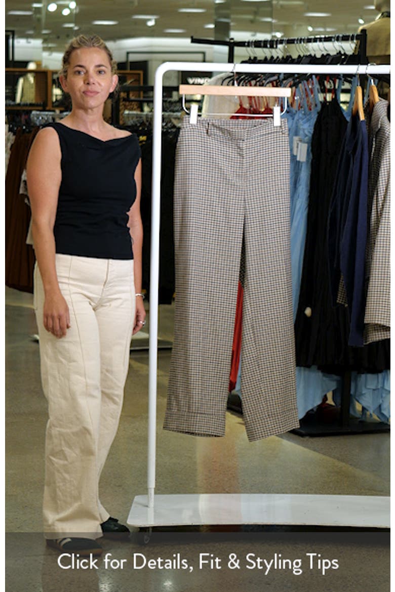 Houndstooth Cuffed Ankle Pants video