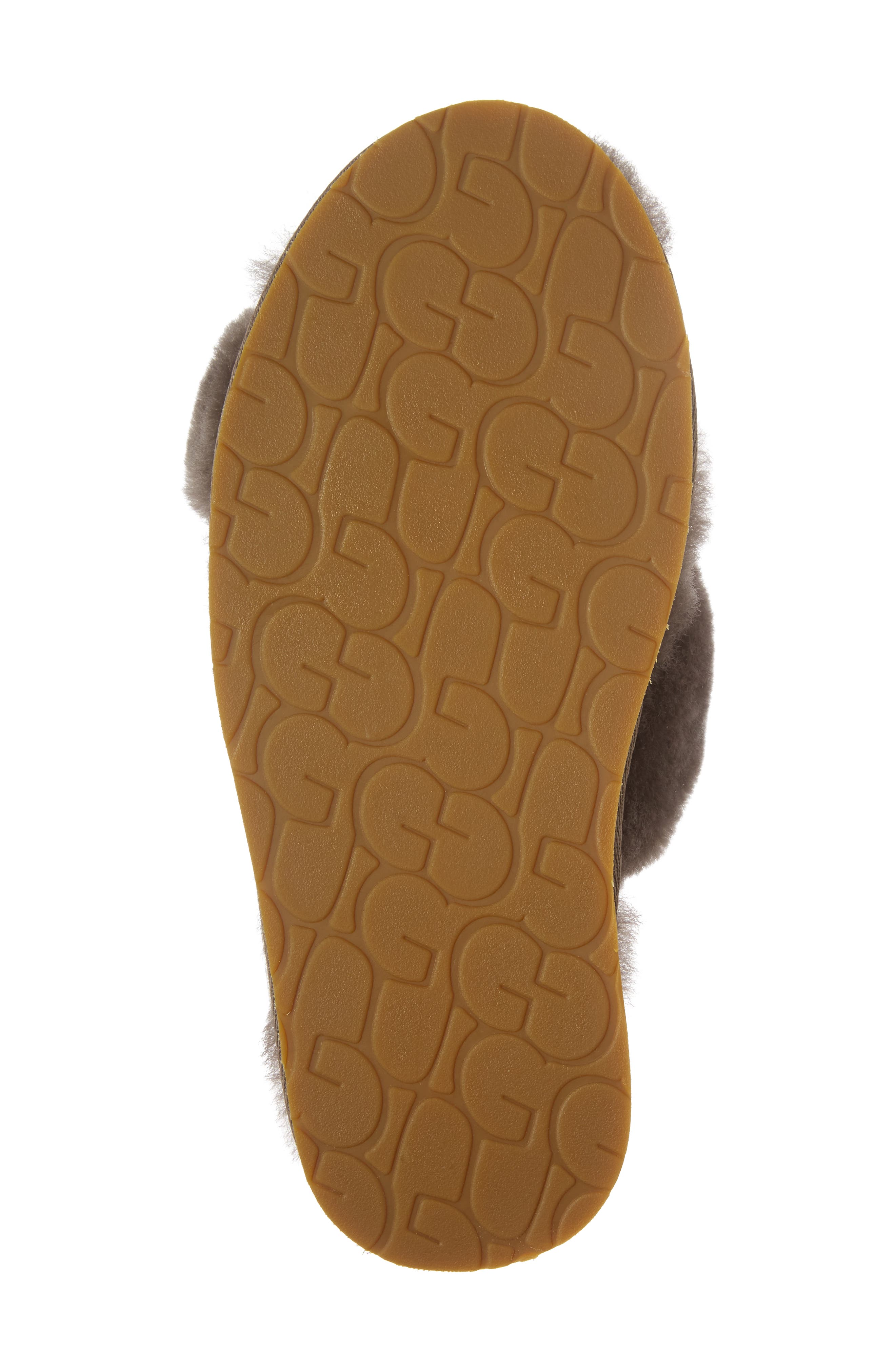 Abela Genuine Shearling Flip Flop, Alternate, color, SLATE WOOL
