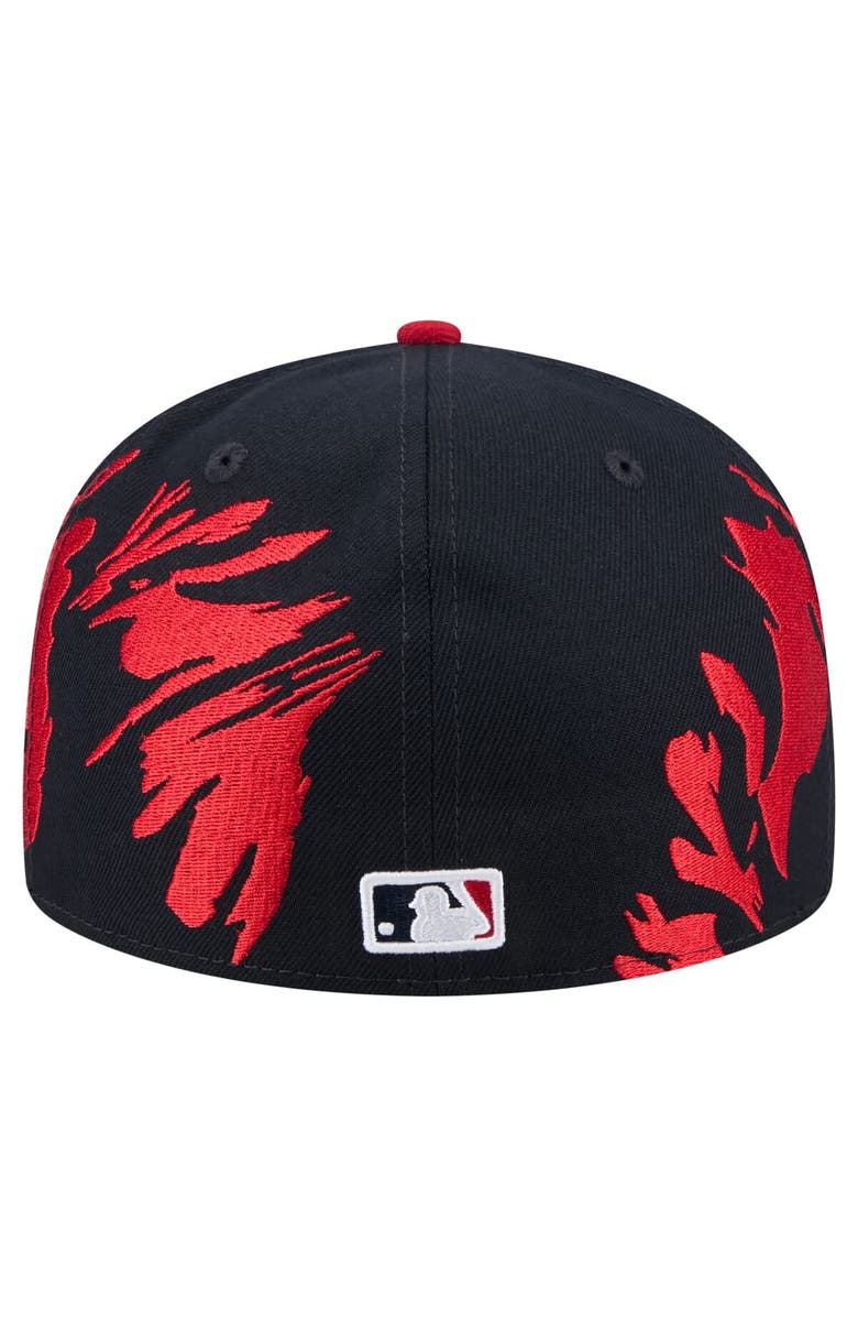 New Era Men's New Era Navy/Red Boston Red Sox Retro Pattern 59FIFTY Fitted Hat, Alternate, color, Navy